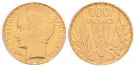 France, Troisième République 1870-1940    
100 Francs Bazor, Paris, 1936, AU 6.55 g.               
Ref : G.1148               
Conservation : PCGS...
