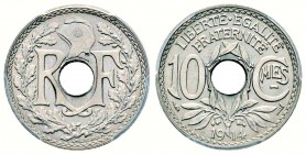 France, Troisième République 1870-1940    
10 centimes Lindauer, Centimes souligné, 1914, Ni 4 g.                
Ref : G.285           
Conservati...