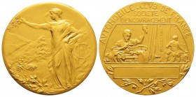 France, Troisième République 1870-1940    
Médaille en or flan mat, Automobile club de France, 1903, par Blanchot, AU 18.54 g. 32mm
Avers : Dans un ...