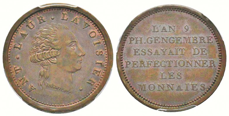 Consulat,  Module de 2 Francs de Lavoisier par Gengembre, Paris, 1800 (AN 9), AE...
