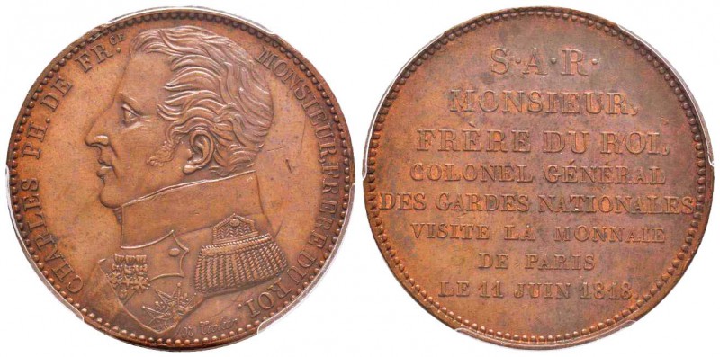 Charles-Philippe, Module de 5 Francs Visite de Monsieur à la Monnaie de Paris, C...