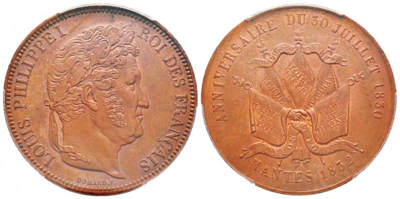 Louis Philippe I, Essai au module de 5 Francs, Anniversaire du 30 Juillet 1830, ...