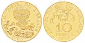 Cinquième République, Piéfort en or de 10 Francs Gambetta 1983, AU 38.9 g. 920‰                         
Ref : Taill.188.P3     
Conservation : NGC ...