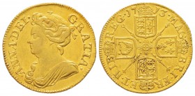 Grande Bretagne, Anne 1702-1714
Guinea, 1713, AU 8.37 g.         
Ref : Fr. 320, KM#534, Spink 3574               
Conservation : traces d'un ancie...