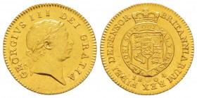 Grande Bretagne, George III 1760-1820
1/2 Guinea, 1804, AU 4.16 g.
Ref : Fr.364, KM#651, Spink 3737
Conservation :  traces d'un ancien nettoyage si...