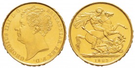 Grande Bretagne, George IV 1820-1830
2 Pounds, 1823, AU 15.97 g. 917‰       
Ref : Fr.375, KM#690, Spink 3798               
Conservation : FDC