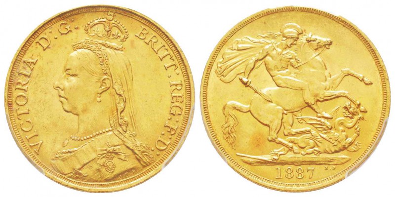 Grande Bretagne, Victoria I 1837-1901    
2 Pounds, 1887, AU 15.97  917‰       ...