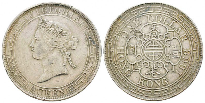 Hong Kong, Victoria I 1837-1901    
Dollar, 1868, AG 27.20 g.       
Ref : KM#...