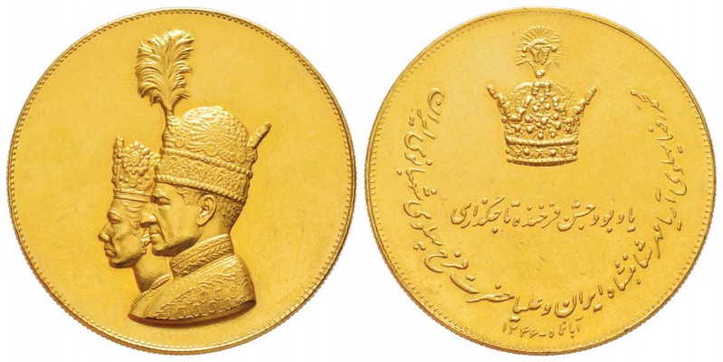 Iran, Muhammad Reza Pahlavi Shah SH 1320-1358 (1941-1979)
Médaille en or, Tehra...