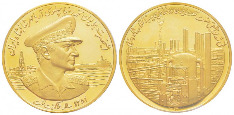 Iran, Muhammad Reza Pahlavi Shah SH 1320-1358 (1941-1979)
Médaille en or, SH135...