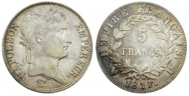 Napoléon en Italie, Département de l'Éridan 1802-1814       
5 Francs, Turin,  1811 U, AG 24.89 g.               
Ref : G.584, Mont 37 (R), Pag 32
...
