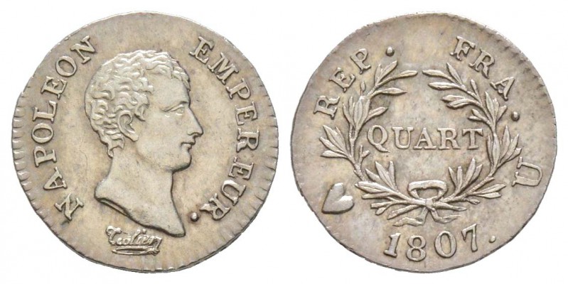 Napoléon en Italie, Département de l'Éridan 1802-1814       
Quart de Franc, 18...