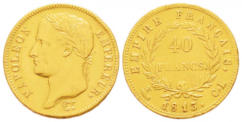 Département de Gênes 1805-1814    
40 Francs, Genova, 1813 CL, AU 12.85 g.     ...