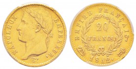 Département du Tibre (ou de Rome) 1808-1814
20 Francs, Rome, 1812, AU 6.38g.
Ref : G.1025, Mont 75 (R2), Pag 92
Conservation : PCGS AU53