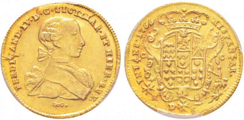 Napoli 
Ferdinando IV di Borbone Re di Napoli 1759-1799 
6 Ducati, Napoli, 176...