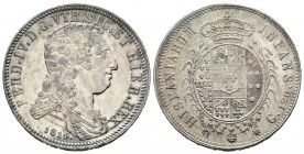 Napoli 
Ferdinando I di Borbone Re delle due Sicilie 1816-1825 
Piastra (120 Grana), Napoli, 1816, AG 27.52 g.
Avers : FERD IV D G VTR SIC ET HIER ...