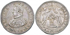 Parme, Ranuccio I Farnese 1592-1622
Doppio ducatone, 1615, AG 63.64 g.
Avers : RAIN FARN PAR ET PLAC DVX IIII
Revers : QVESITAM MERITIS, Mars et Pa...