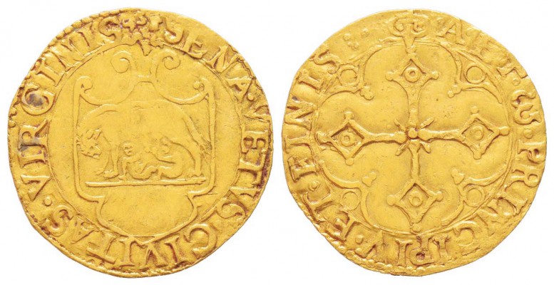 Siena, République 1180-1555
Scudo d'oro del sole, AU 3.30 g.
Avers : SENA VETV...