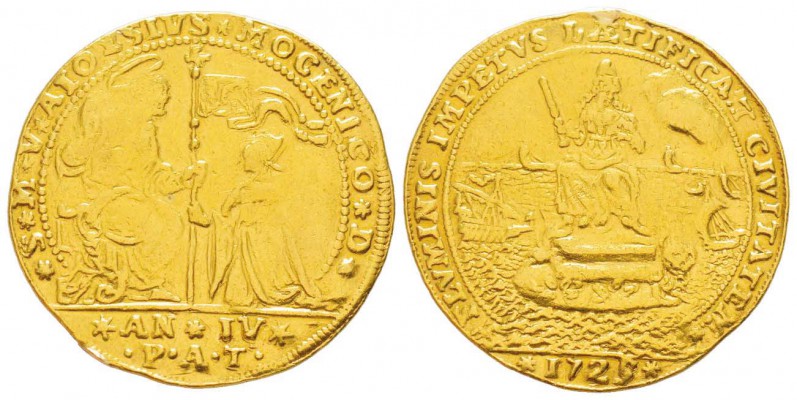 Venezia, Alvise III Mocenigo 1722-1732
Osella 4 Zecchini, anno IV, 1725, AU 13....