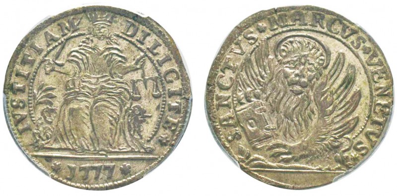 Venezia, Alvise IV Mocenigo 1763-1778
Lirazza da 30 soldi, 1777, AG 7.44 g.   ...