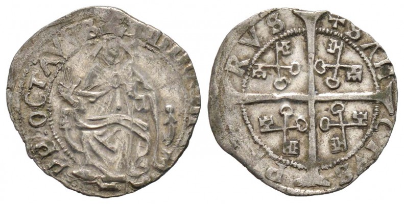 Innocenzo VIII 1484-1492
Mezzo Carlino, Avignone, non daté, AG 1.26 g.
Avers :...