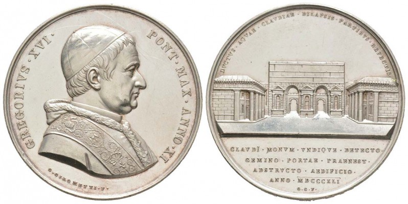 Gregorius XVI 1831-1846
Médaille Restauration de l'aqueduc de Claude,1841, par ...