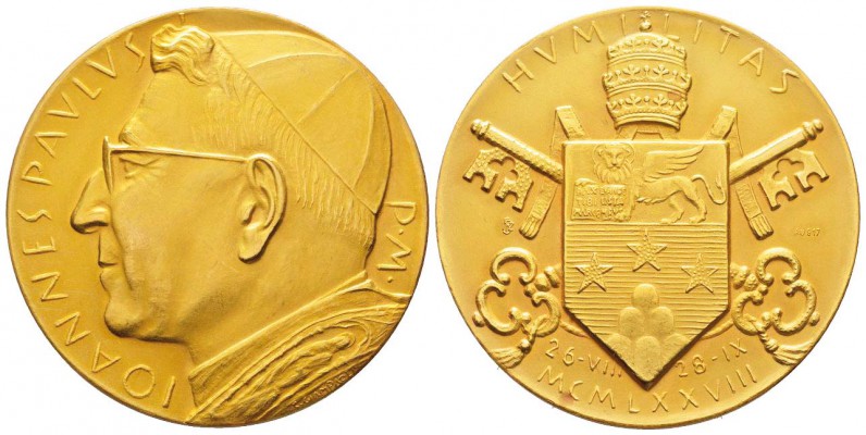 Joannes Paulus I 1978           
Médaille en or, 1978, Roma, AU 50 g. 917‰ 44 m...