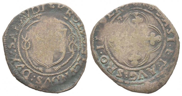 Savoie,  Carlo II 1504-1553
Grosso, Ier Type, Nizza, non daté, Billon 2.37 g.
...
