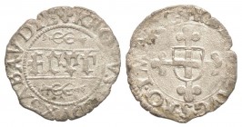 Savoie,  Carlo II 1504-1553
Quarto, V Type, Nizza, non daté, Billon 1.07 g.
Avers : KROLVS II DVX SABAVDIE au centre FERT, un noeud au-dessus, et un...