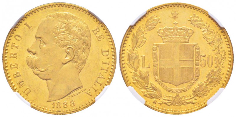 Umberto I 1878-1900 
50 lire, Roma, 1888 R, AU 16.12 g.               
Ref : M...
