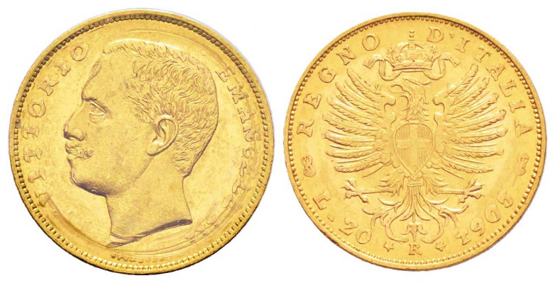 Vittorio Emanuele III 1900-1943
20 lire, Roma, 1905 R, AU 6.45 g.              ...