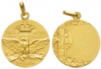 Vittorio Emanuele III 1900-1943
Médaille en or, Torino,  AU 5.63 g. 750‰
Avers : TIRO A SEGNO NAZIONALE TORINO. Aigle Sabaude 
Revers : Faisceau de...