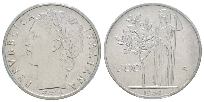 Repubblica Italiana  1946 - oggi
Essai de 100 Lire «Prova», Rome, 1954 R, Inox ...