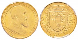 Liechtenstein
Franz I 1929-1938               
20 Francs, 1930, AU 6.45 g. 900‰               
Ref : Fr.15 , Y#12               
Conservation : PC...