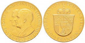 Liechtenstein, Franz Joseph II 1938-1989
100 Franken, 1952, AU 32.34 g. 900‰
Ref : Fr.19, Y#17  
Conservation : FDC