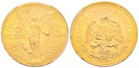 Mexico, 50 Pesos, 1931, AU 41.66 g. 900‰               
Ref : Fr.172, KM#481           
Conservation : PCGS MS64
