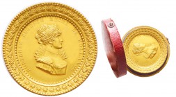 Netherlands, Médaille uniface pour Hortense Eugénie Cécile Bonaparte 1783-1837,  AE 30 g. 52 mm
Avers : HORTENSE EUGENIE REINE DE HOLLANDE
Ref : Bra...