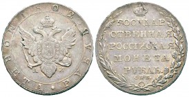 Russie, Alexandre I 1801-1825
Rouble, St. Petersburg, 1802 СПБ-AИ, AG 20.45 g. 
Ref : C#125
Conservation: TTB 