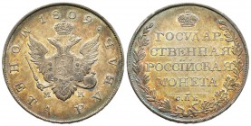 Russie, Alexandre I 1801-1825
Rouble, St. Petersburg, 1809 СПБ-AИ, AG 20.7 g. 
Ref : Bitkin 74
Conservation:  Superbe. Très belle patine.
Ex. NGSA...