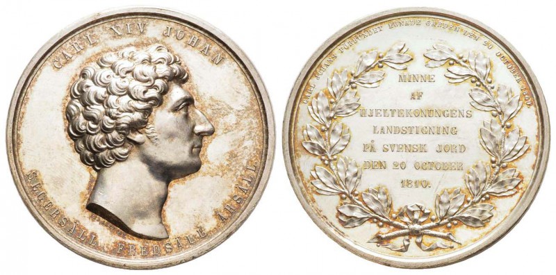 Sweden, König Karl XIV. Johann 1818-1844
Médaille en argent, 1860, par Lea Ahlb...