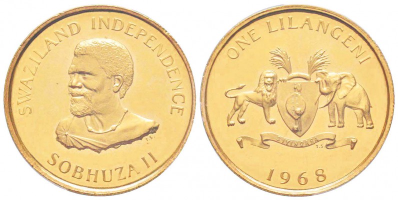 Swaziland
Sobhuza II (1968-1982) 
1 Lilangeni, 1968, AU 33.93 g. 917‰ 
Ref : ...