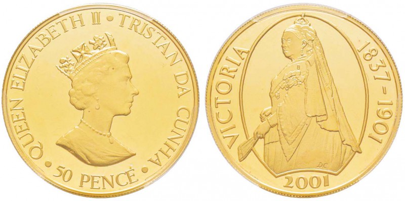Tristan da Cunha
50 Pence, 2001, AU 47.56 g. 917‰ 
Ref : Fr.6, KM#13b
Conserv...