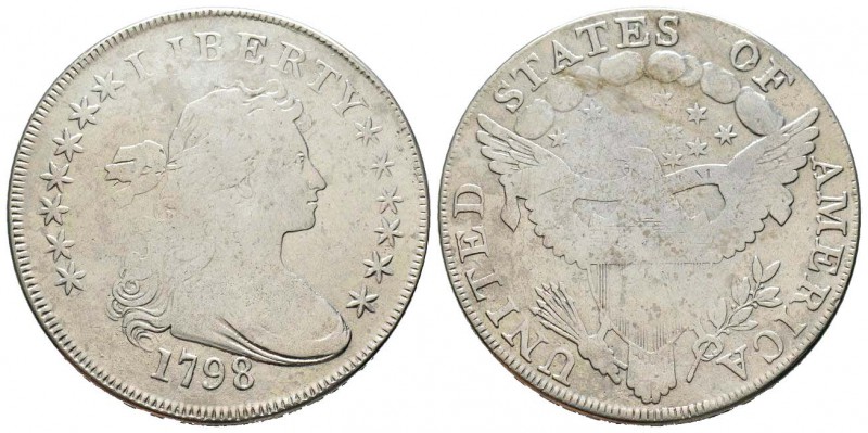 USA
Dollar, Philadelphia, 1798, AG 26.7 g.               
Ref : KM#18         ...