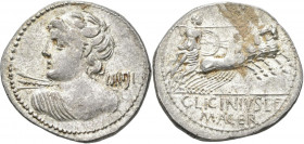 Gaius Lincinius Macer (84 v.Chr.): AR-Denar, 4,14 g, Albert 1237, Crawfort 354/1, Sear 274, Fundbelag, sehr schön.
 [differenzbesteuert]
