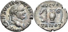 Vespasian (69 - 79): AR-Denar, 3,38 g, Kampmann 20.26, Schrötlingsfehler, fast vorzüglich.
 [differenzbesteuert]