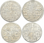 Osmanen: Abdul Hamid I. 1774-1789 (1187-1203 AH). 2 Zolota (60 Para), unterschiedliche Jahrgänge, nicht näher bestimmt. Lot 4 Stück. KM# 401/402/403. ...