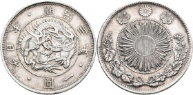 Japan: Mutsuhito (Meiji) 1867-1912: 1 Yen Jahr 3 (1870), KM# Y 5.1 (Typ I). 27,08 g. Sehr schön.
 [differenzbesteuert]