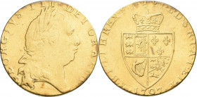 Großbritannien: George III. 1760-1820. Guinea 1797 (Spade-Guinea), Fünfter Typ (5th head). 8,25 g. Friedberg 356a, Seaby 3729. Sehr schön.
 [differen...
