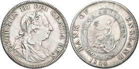 Großbritannien: George III. 1760-1820: 5 Shillings (Bank Dollar) 1804. 27,02 g. Davenport 101, Seaby 3768. Sehr schön.
 [differenzbesteuert]