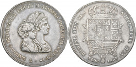 Italien: Toscana, Carlo Ludovico di Borbone, König von Toscana, und seine Mutter Maria Luigia, 1803-1807: 10 Lire - 1½ Francescone (Dena) 1807, Floren...